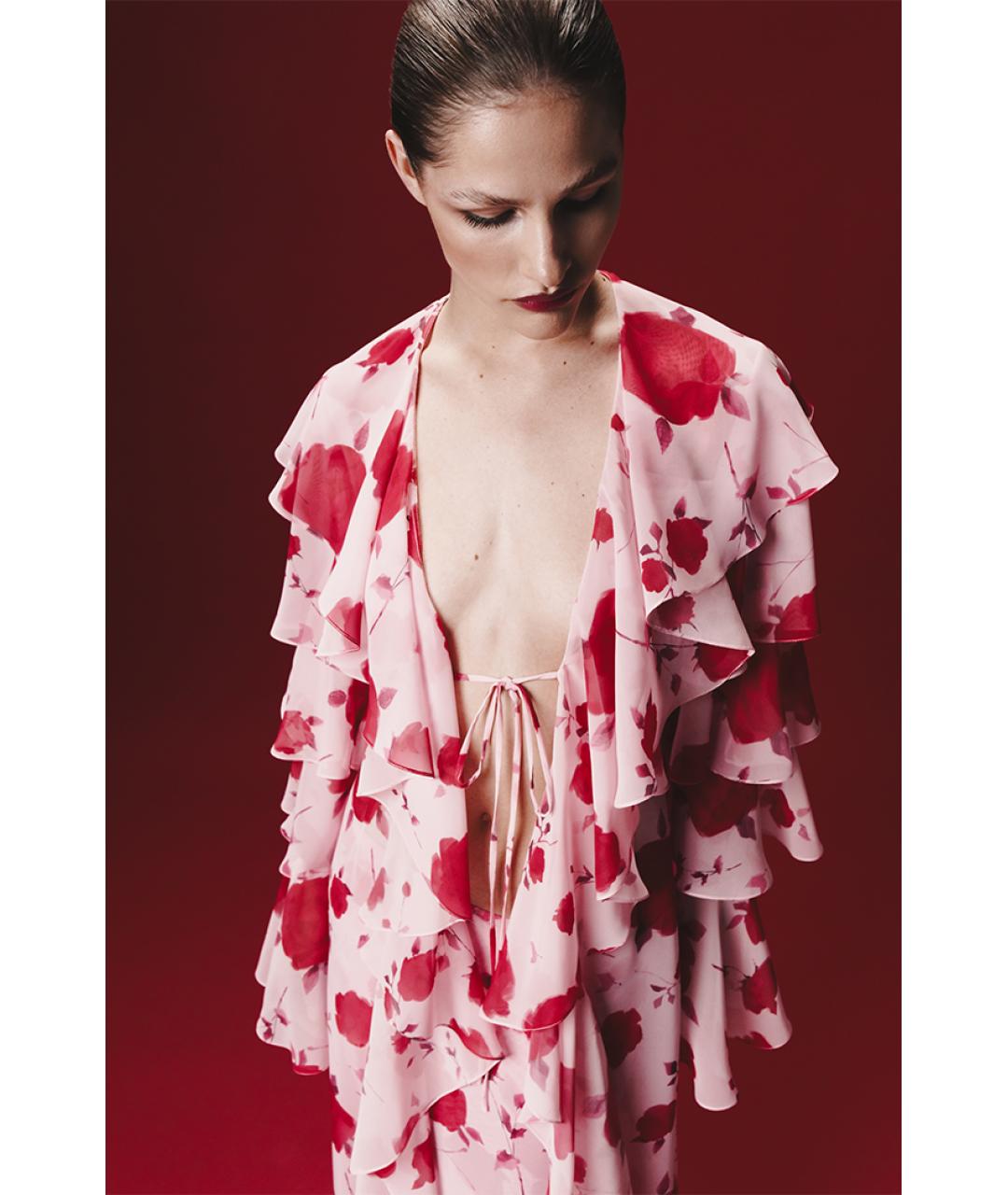 RASARIO Розовая полиэстеровая юбка миди, фото 3