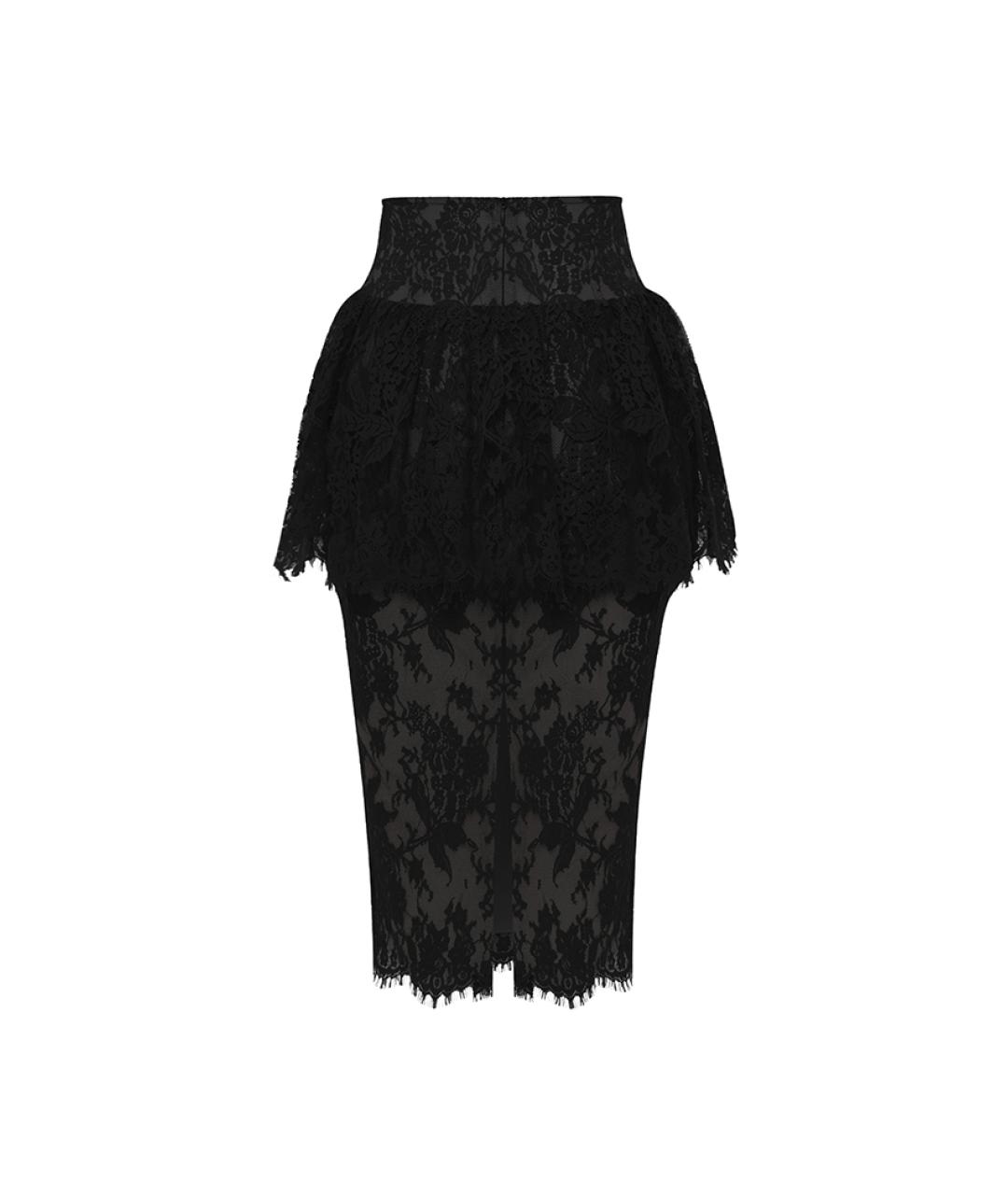 RASARIO Черная кружевная юбка миди, фото 4