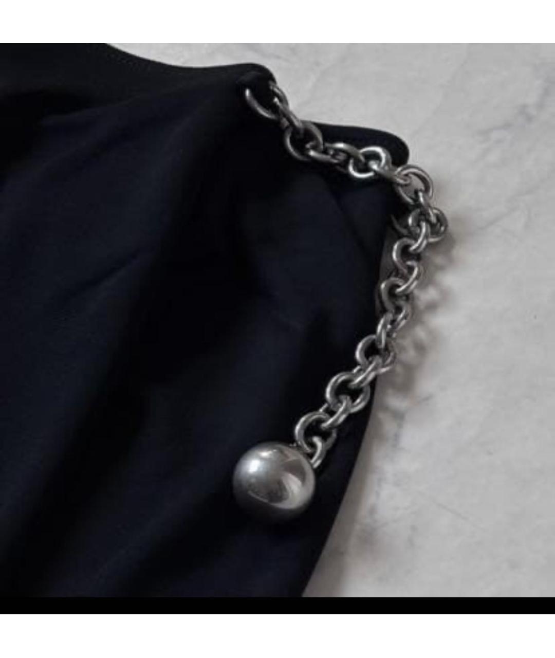 BOTTEGA VENETA Черная вискозная юбка миди, фото 4