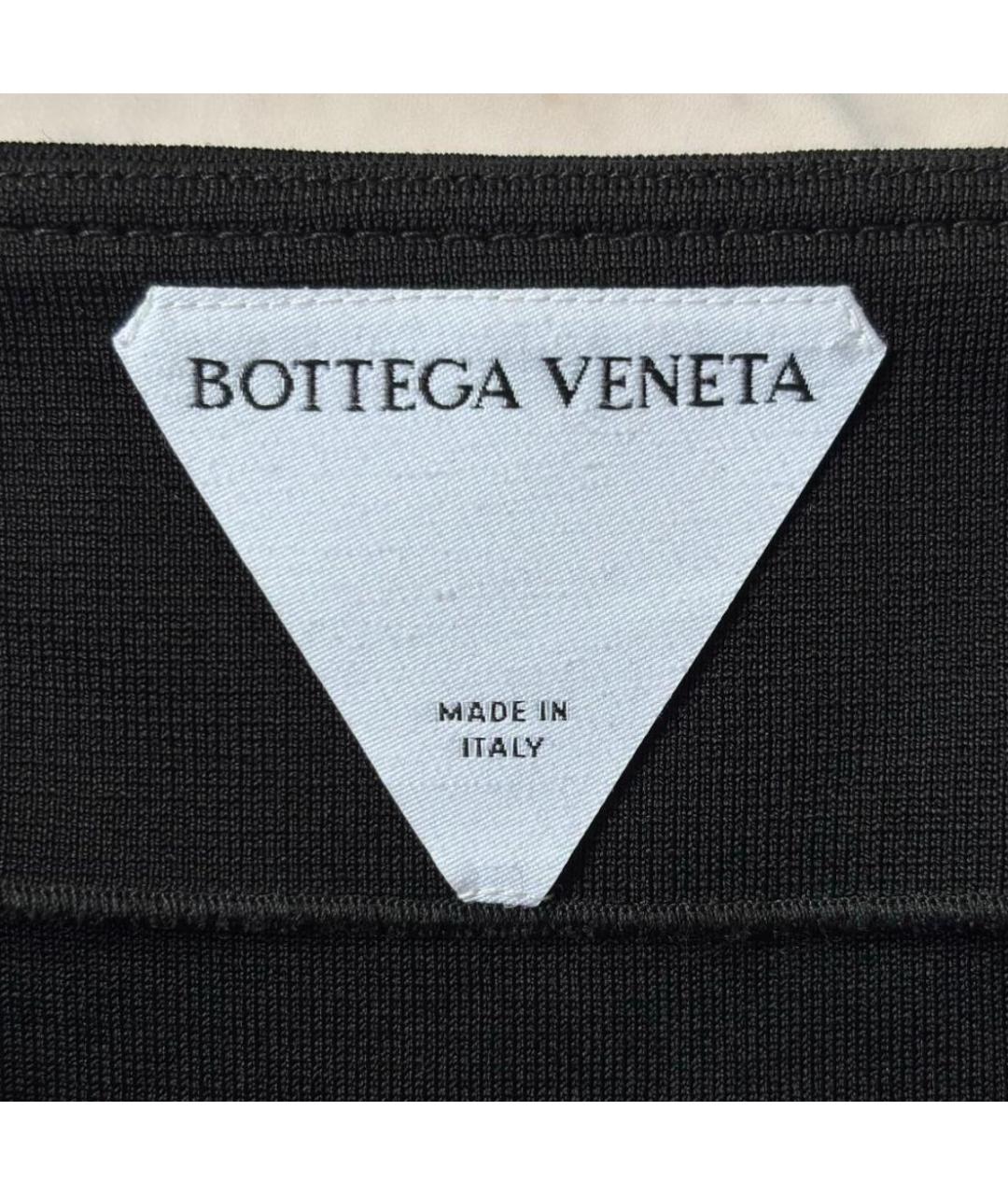 BOTTEGA VENETA Черная вискозная юбка миди, фото 7