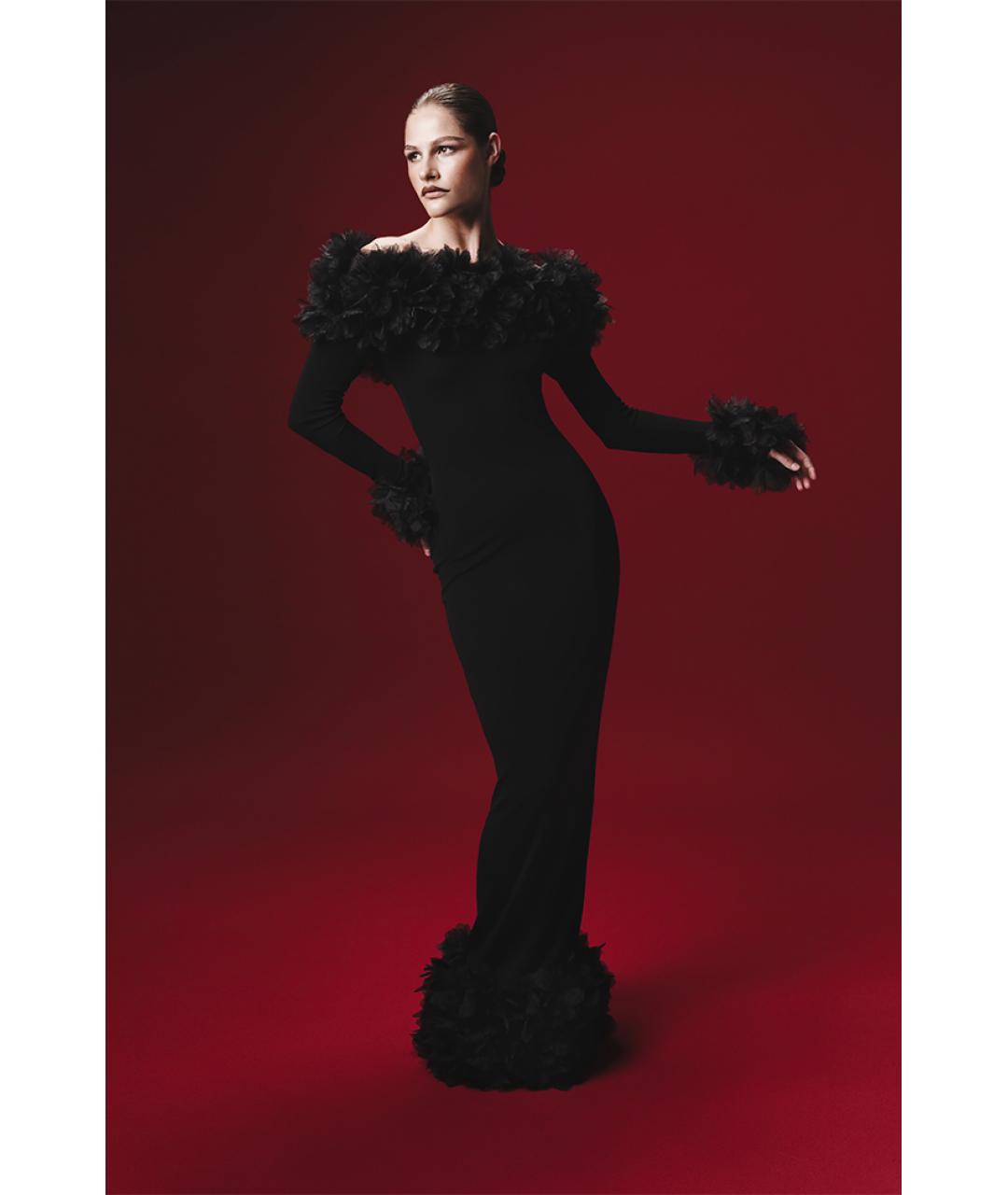 RASARIO Черное полиэстеровое вечернее платье, фото 4