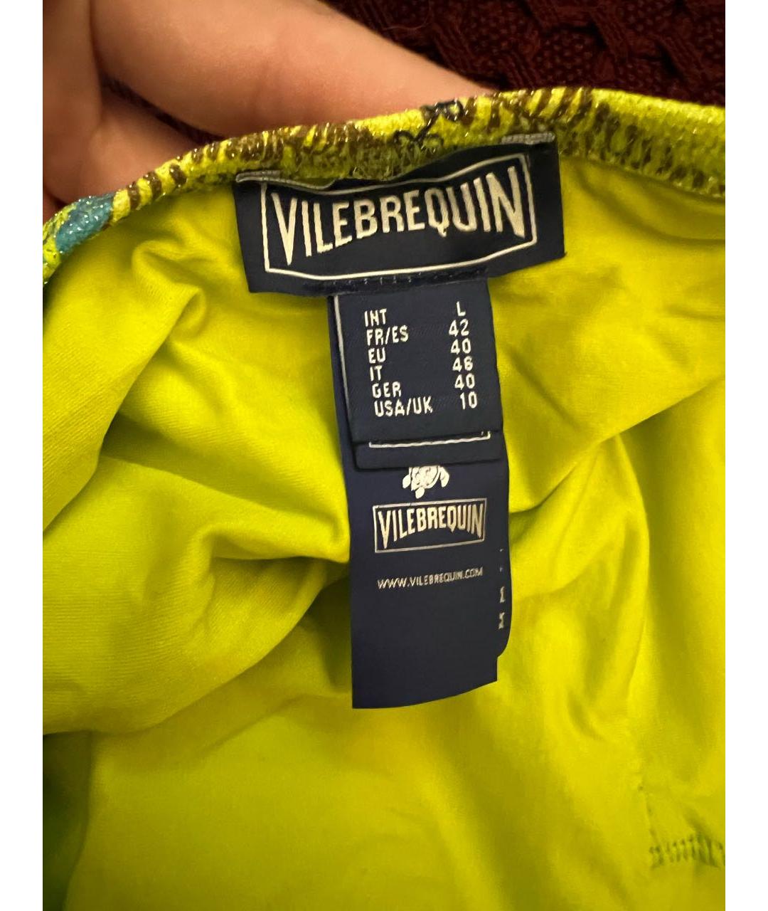 VILEBREQUIN Салатовый полиамидовый купальник, фото 4