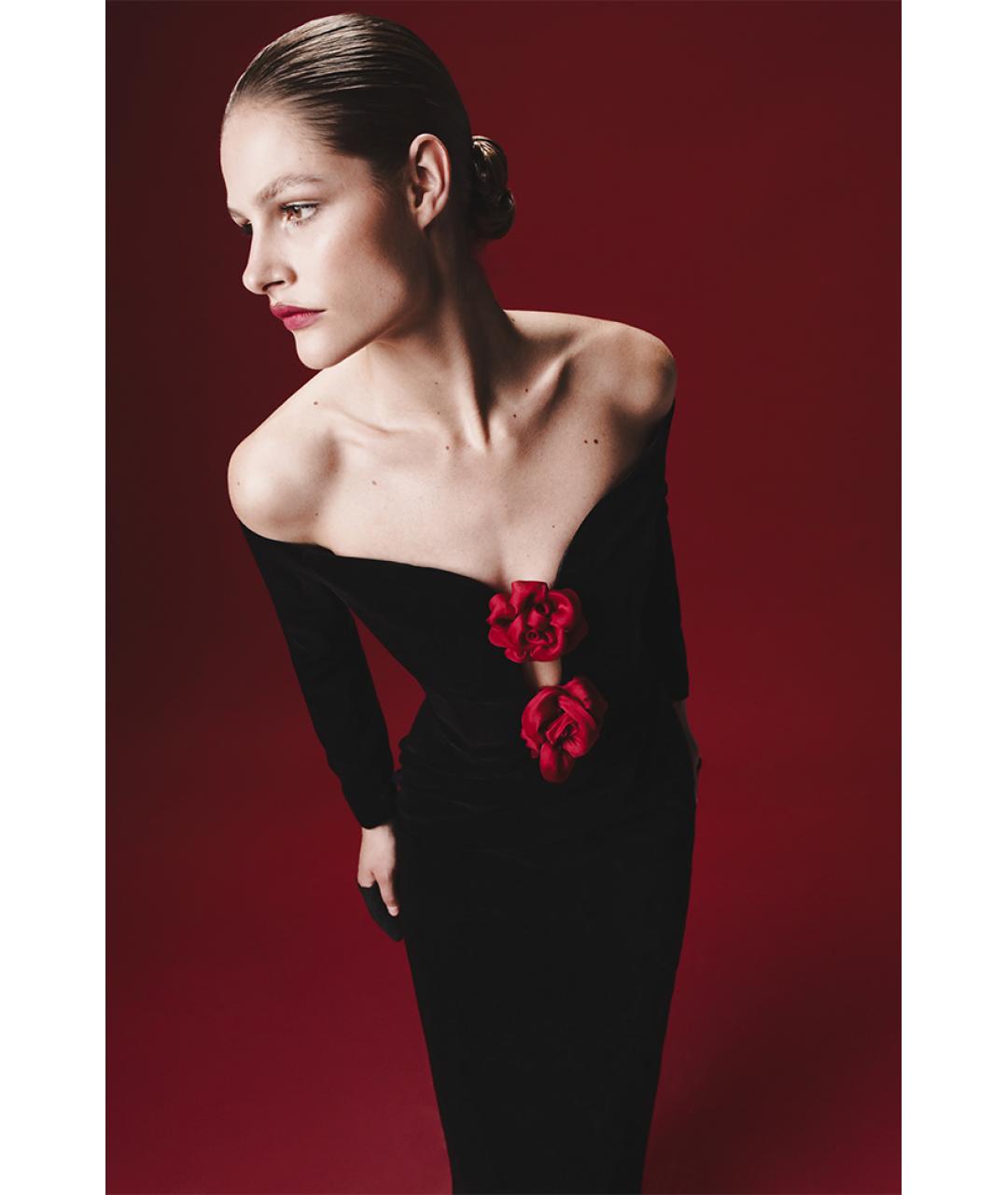 RASARIO Черное бархатное вечернее платье, фото 2