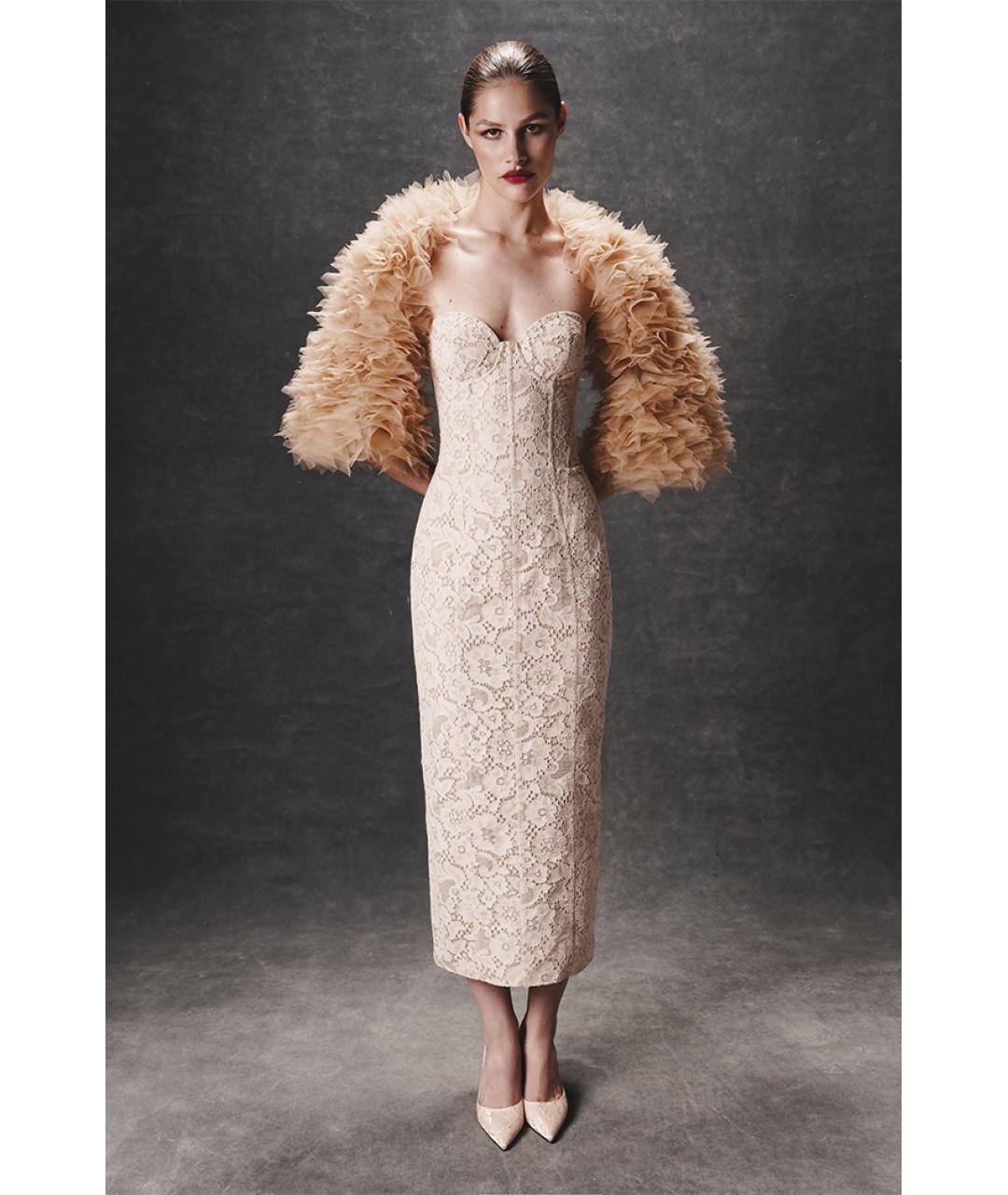 RASARIO Бежевое полиэстеровое вечернее платье, фото 2