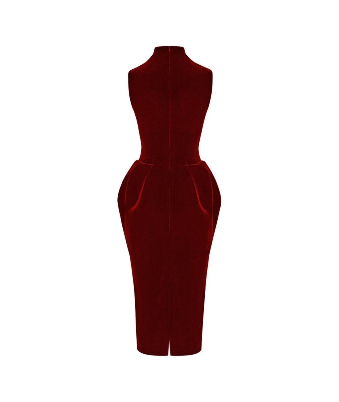 RASARIO Бордовое бархатное вечернее платье, фото 3