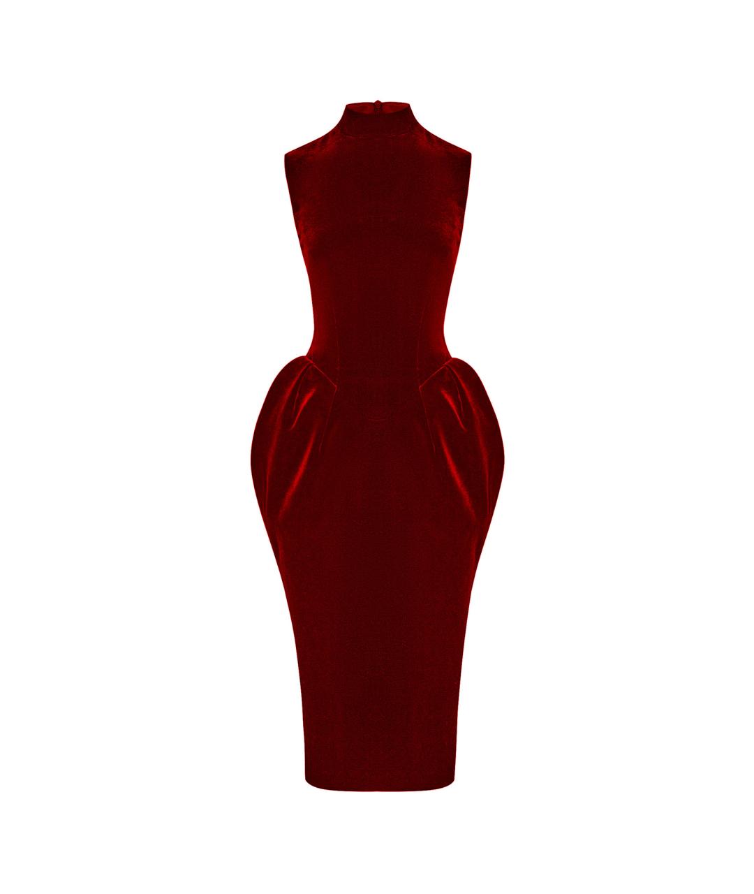 RASARIO Бордовое бархатное вечернее платье, фото 1