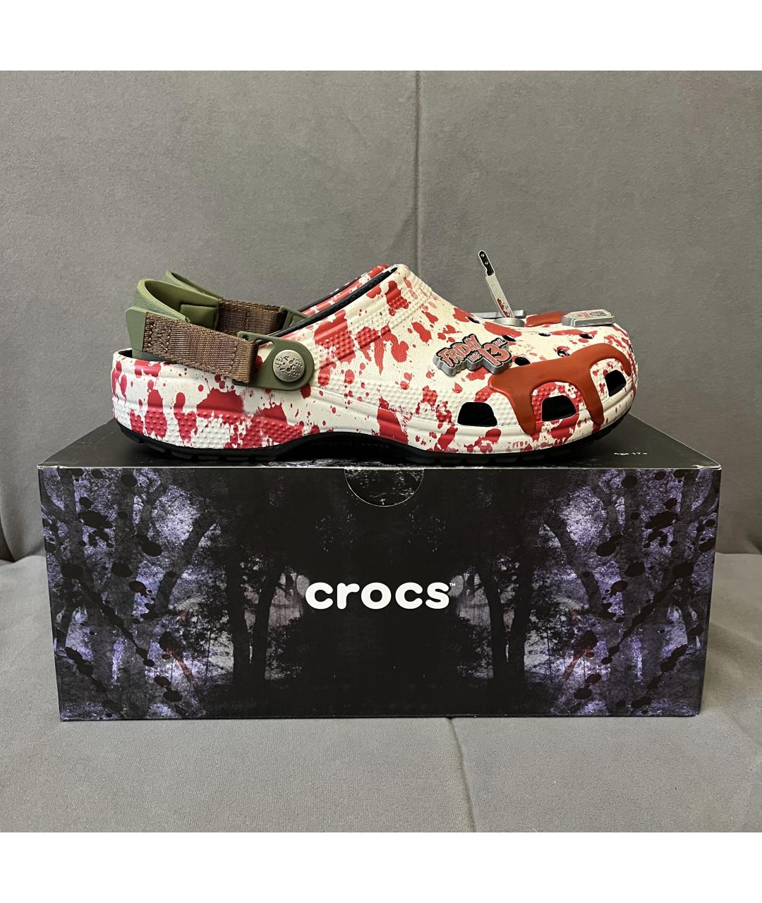 CROCS Красные резиновые сабо, фото 3