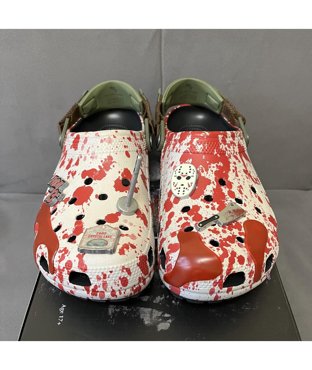 CROCS Красные резиновые сабо, фото 5