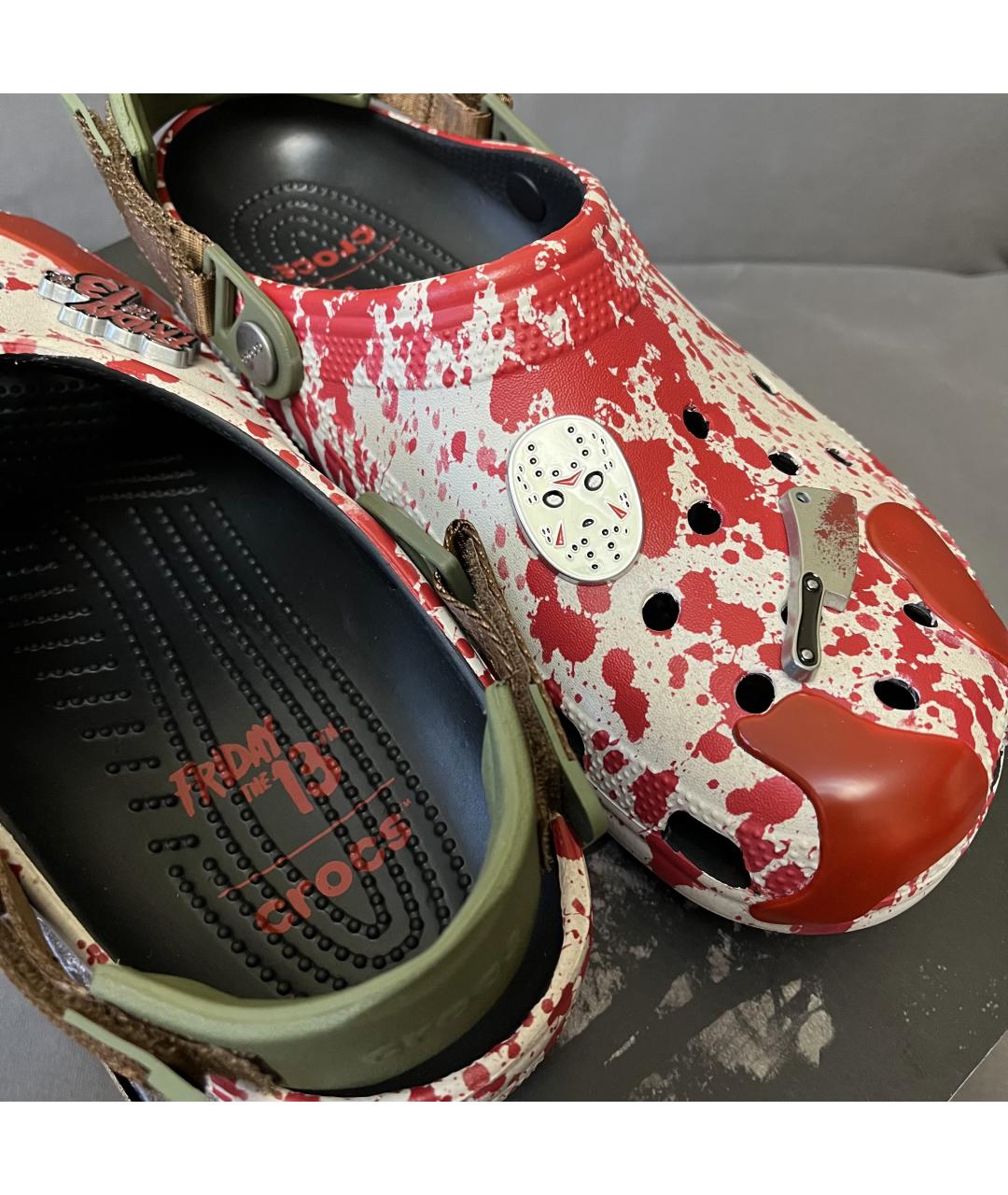 CROCS Красные резиновые сабо, фото 7