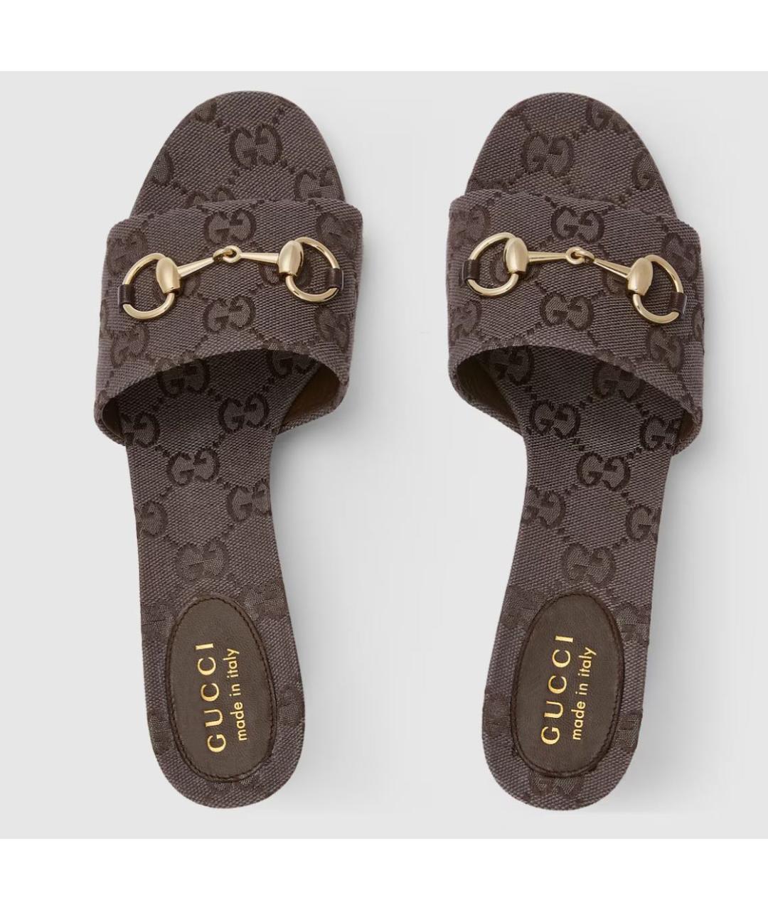 GUCCI Коричневые мюли, фото 4