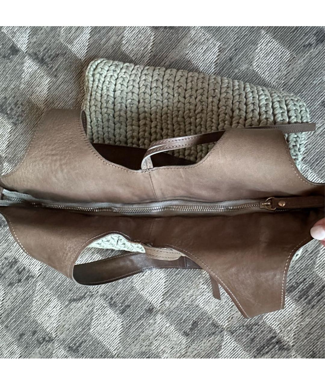 BRUNELLO CUCINELLI Бежевая сумка с короткими ручками, фото 4