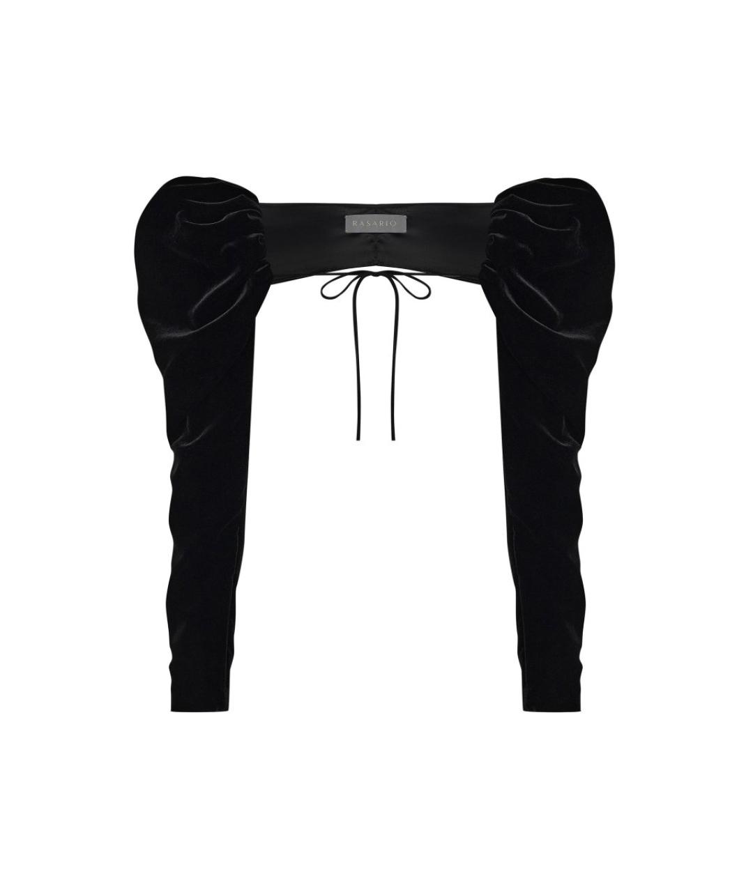 RASARIO Черная бархатная блузы, фото 1