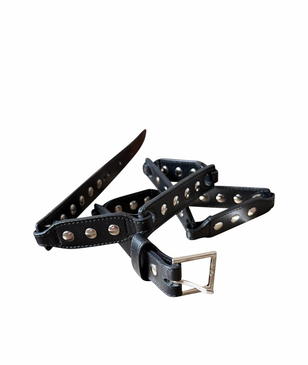 SAINT LAURENT Черный кожаный ремень, фото 1