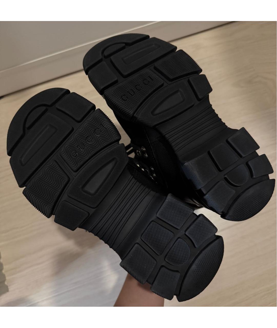 GUCCI Черные кожаные ботинки, фото 7