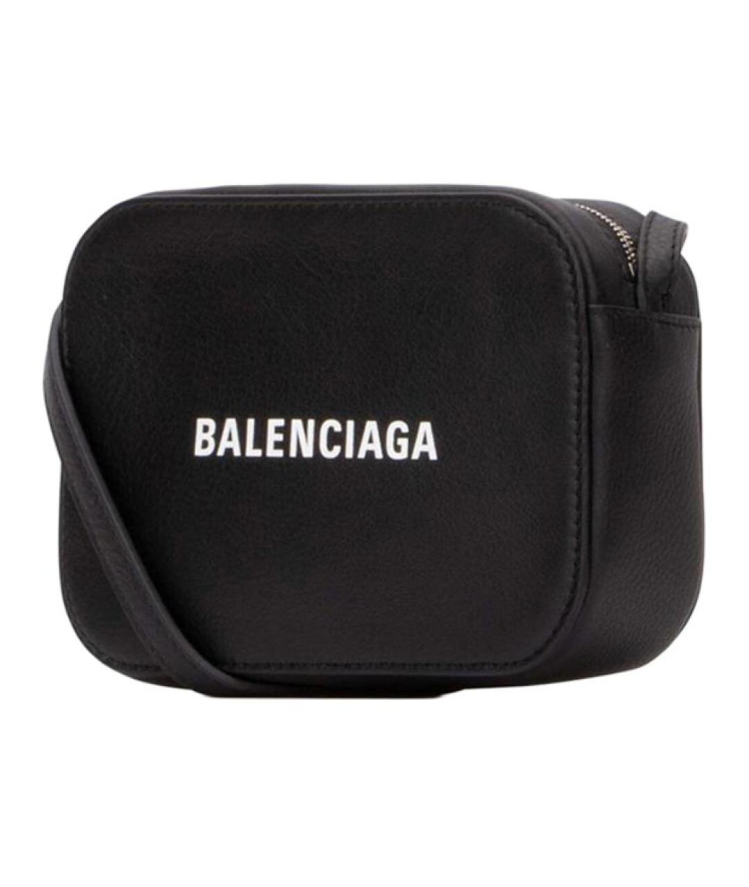 BALENCIAGA Черная кожаная сумка через плечо, фото 4