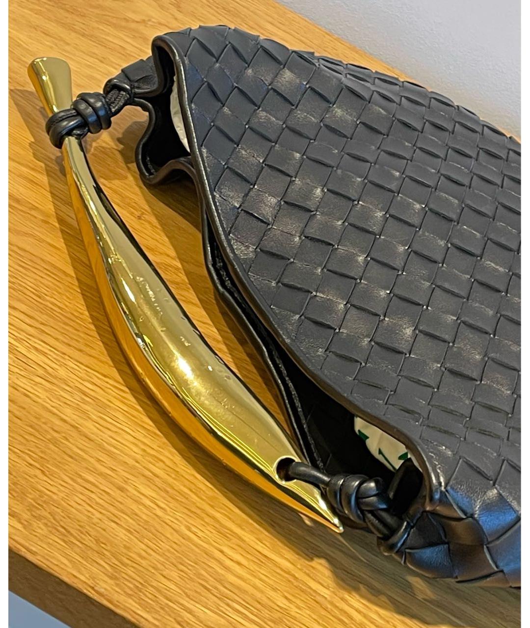 BOTTEGA VENETA Коричневая кожаная сумка с короткими ручками, фото 4