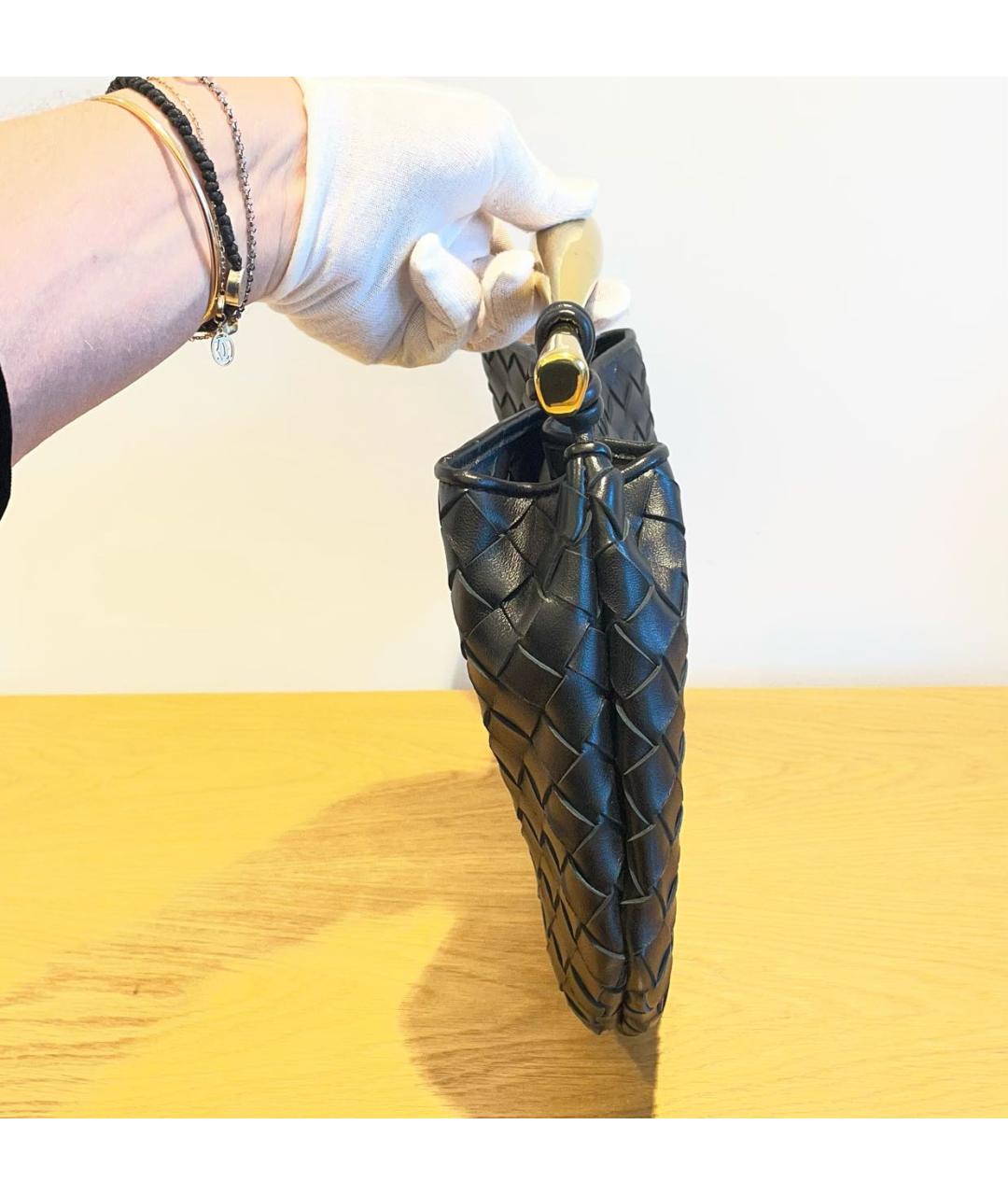 BOTTEGA VENETA Коричневая кожаная сумка с короткими ручками, фото 2