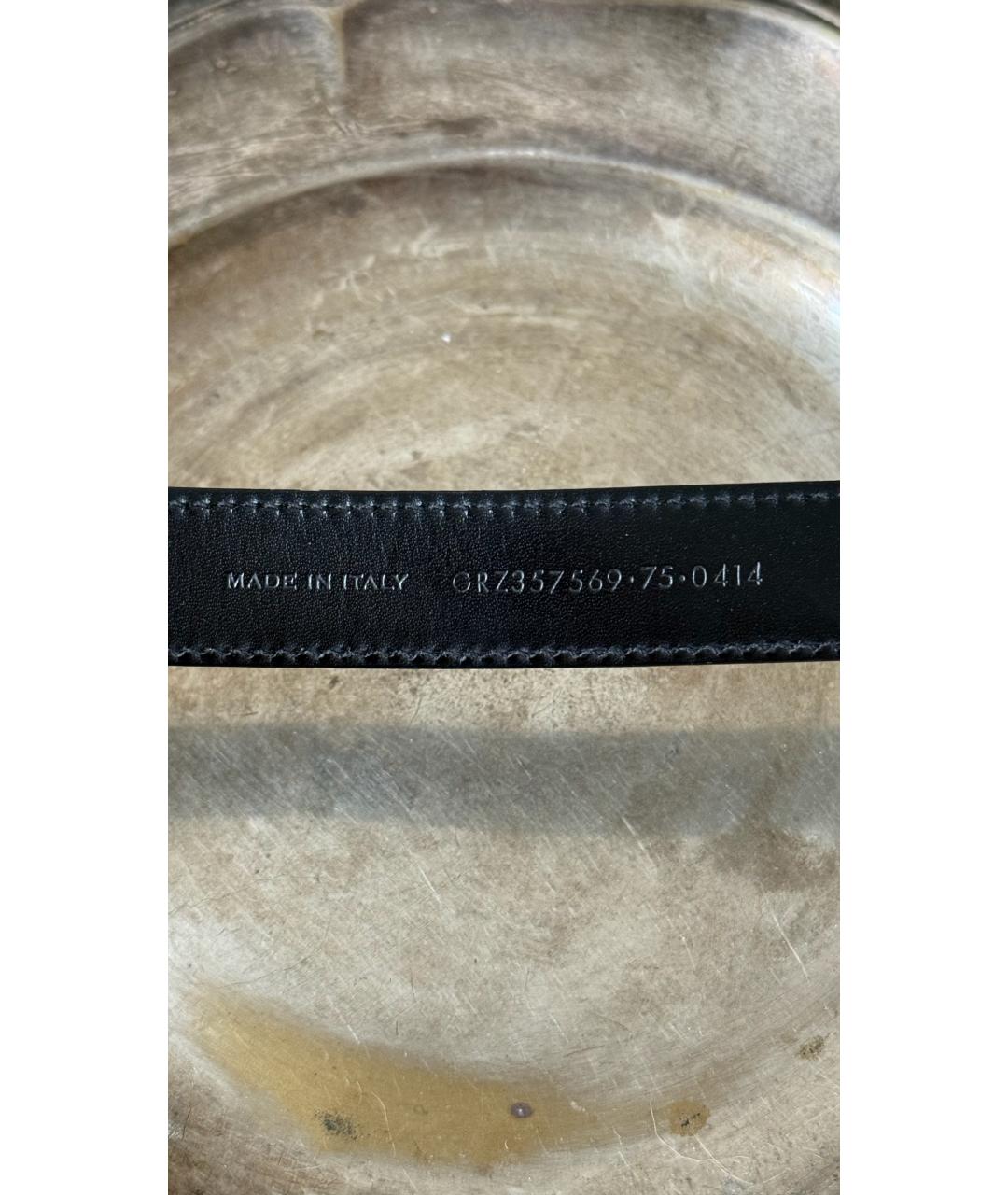 SAINT LAURENT Черный кожаный ремень, фото 5