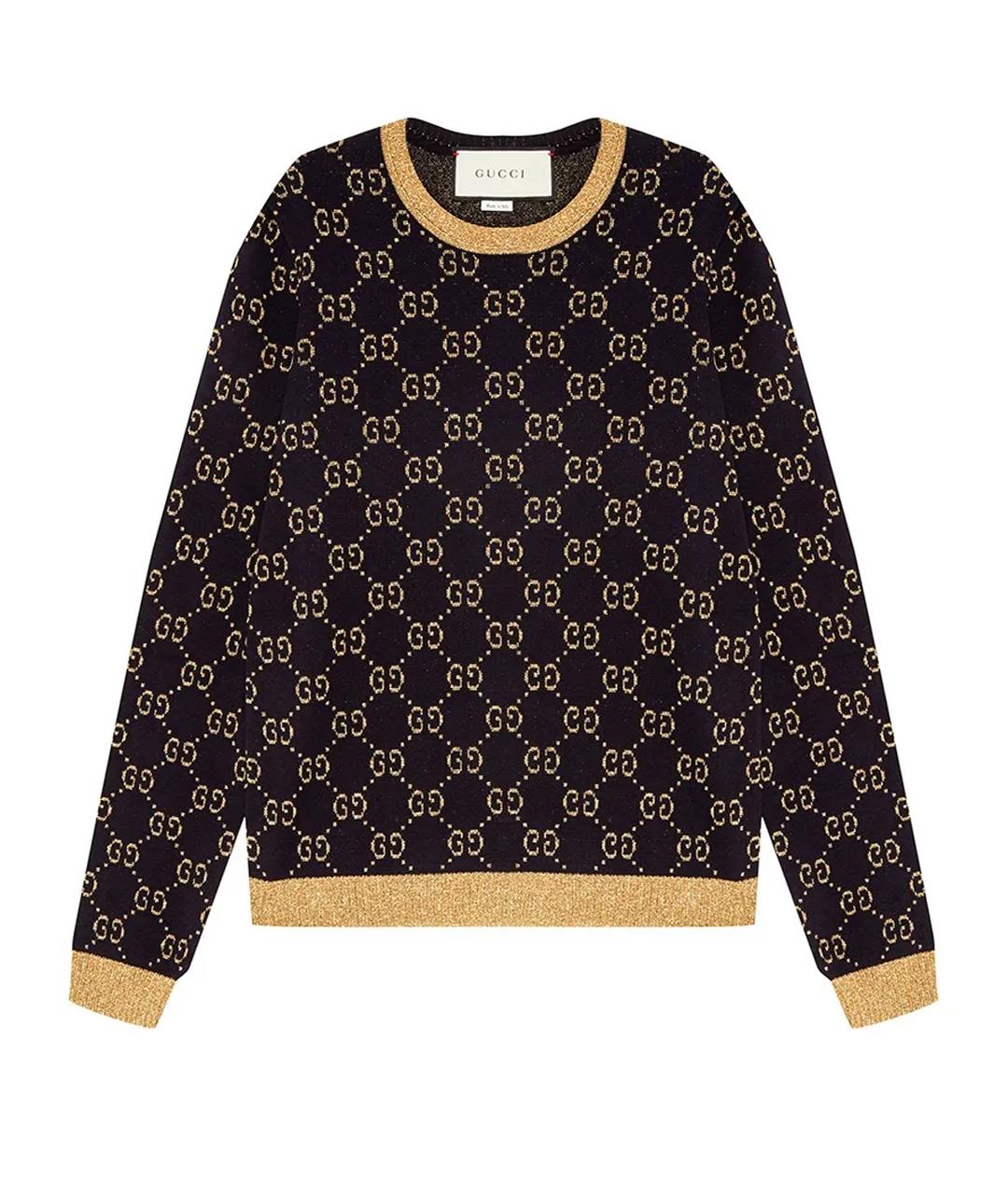 GUCCI Темно-синий джемпер / свитер, фото 1