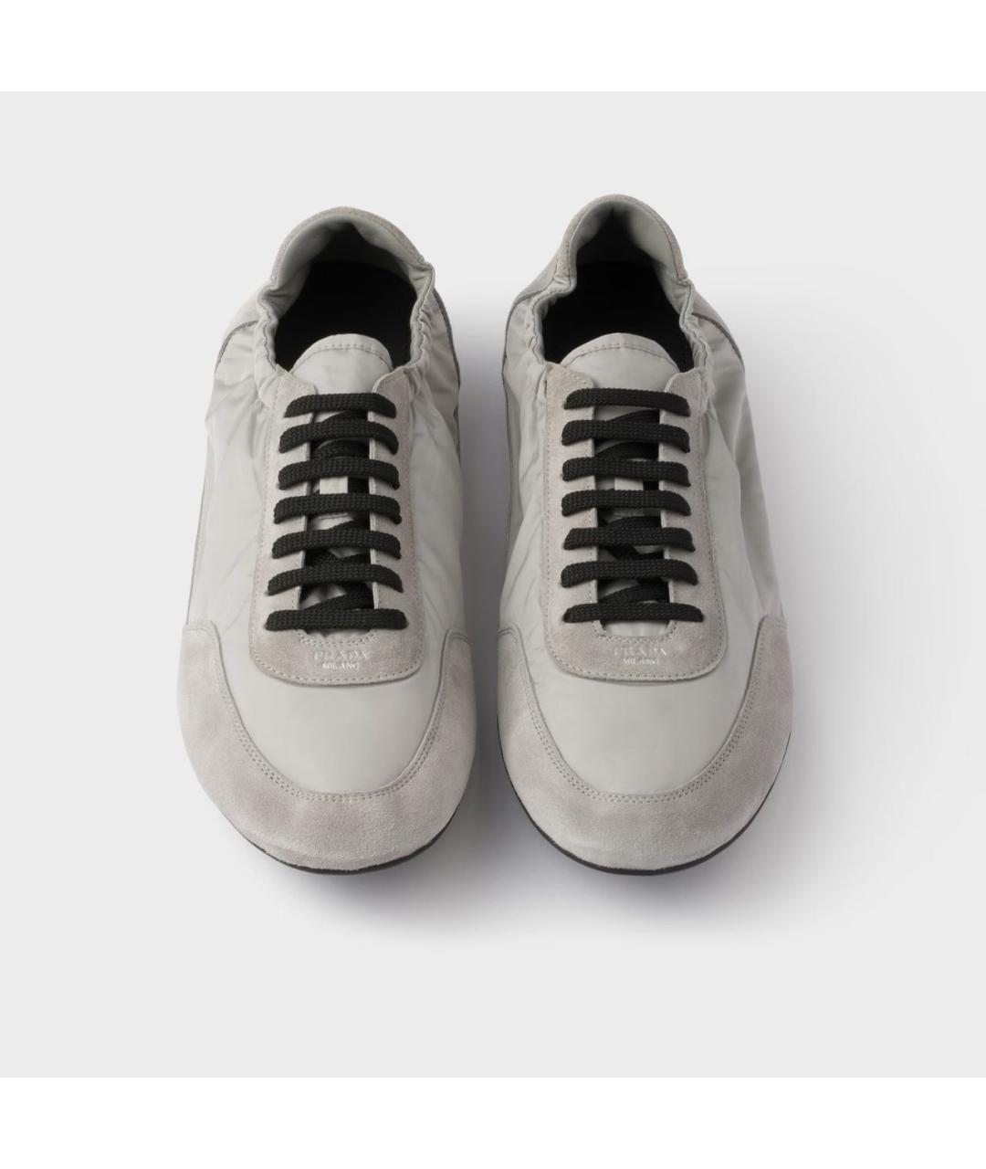 PRADA Серые низкие кроссовки / кеды, фото 4