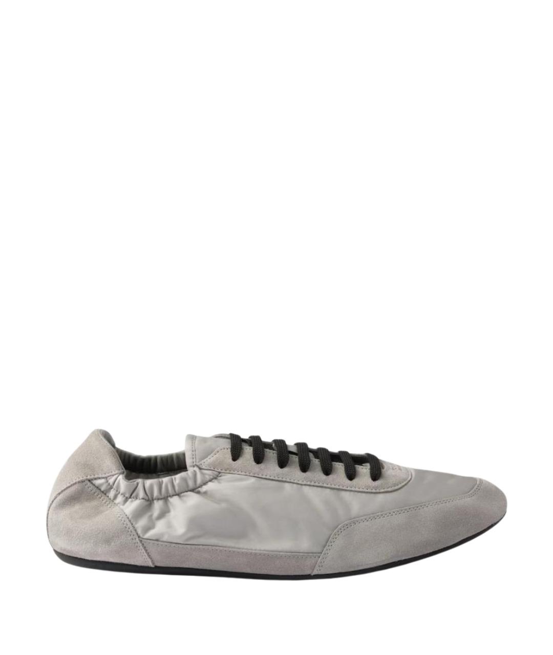 PRADA Серые низкие кроссовки / кеды, фото 1
