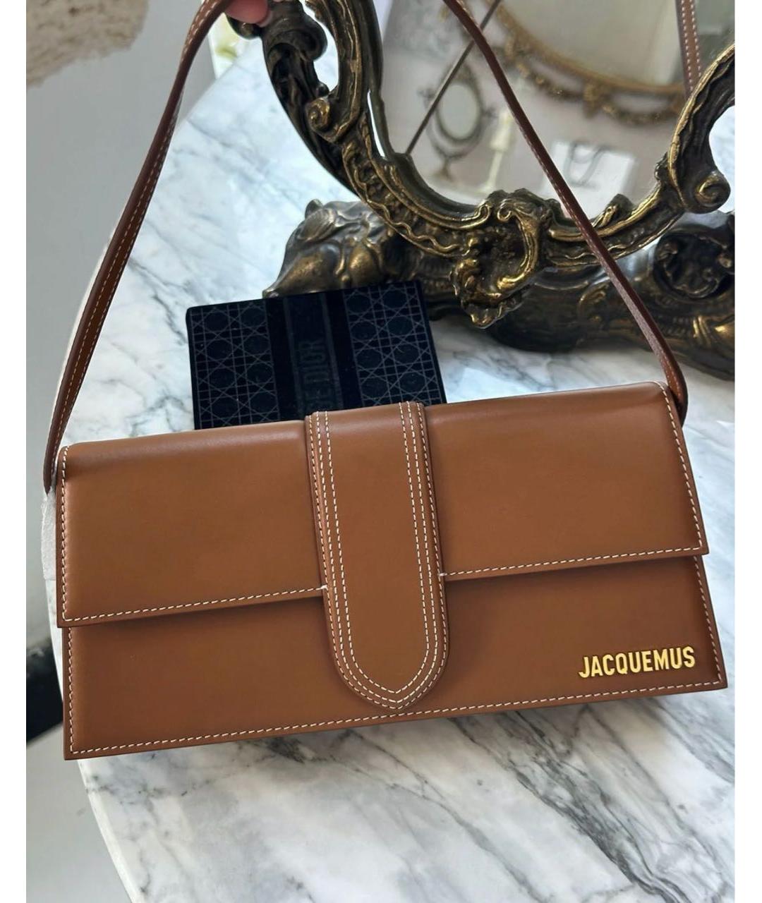 JACQUEMUS Кожаная сумка с короткими ручками, фото 2