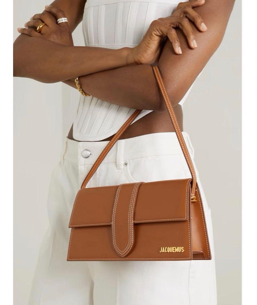 JACQUEMUS Кожаная сумка с короткими ручками, фото 5