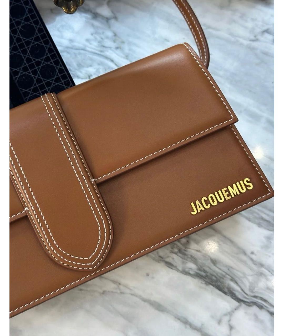 JACQUEMUS Кожаная сумка с короткими ручками, фото 3