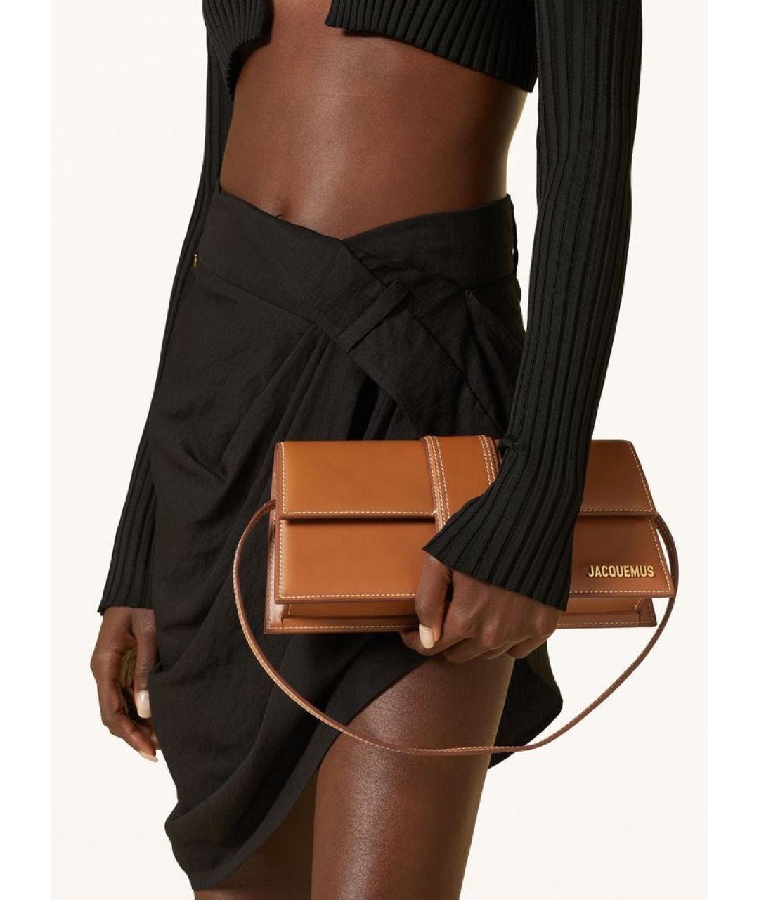 JACQUEMUS Кожаная сумка с короткими ручками, фото 7
