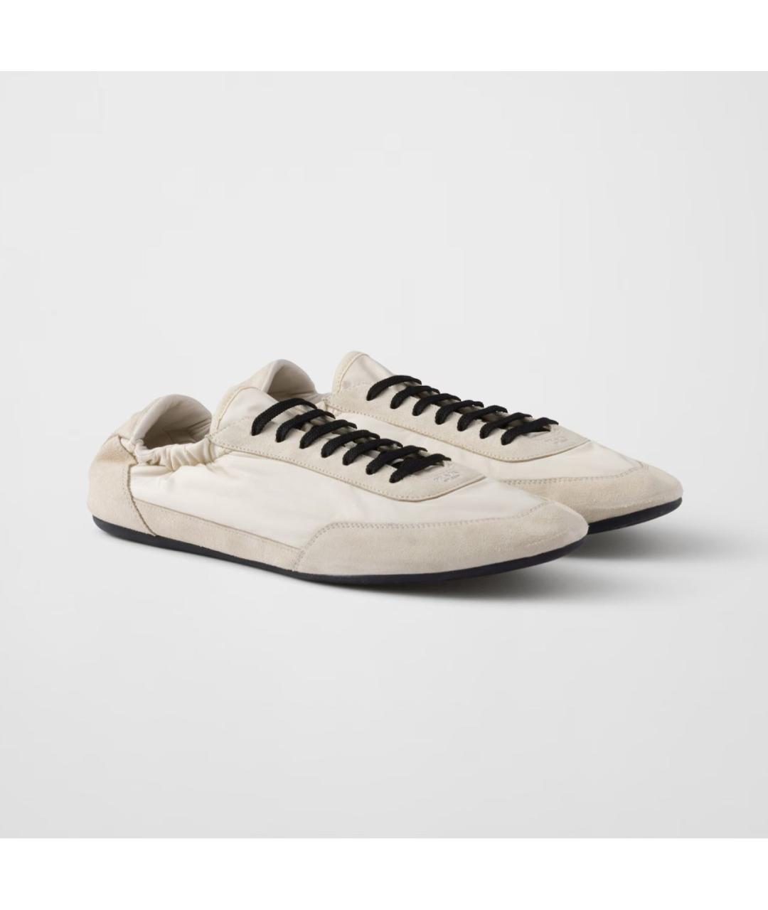 PRADA Бежевые низкие кроссовки / кеды, фото 2