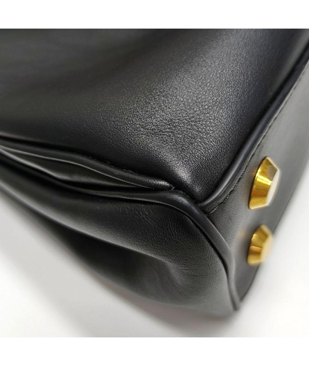 BALENCIAGA Черная кожаная сумка через плечо, фото 4