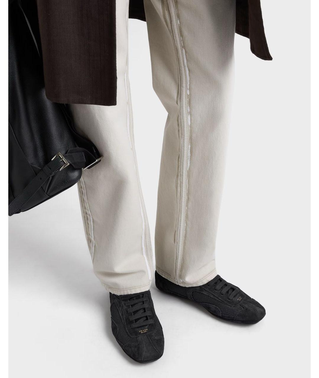 PRADA Черные низкие кроссовки / кеды, фото 3