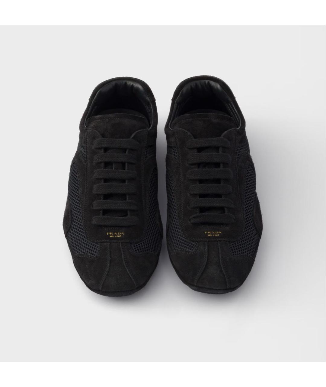 PRADA Черные низкие кроссовки / кеды, фото 4