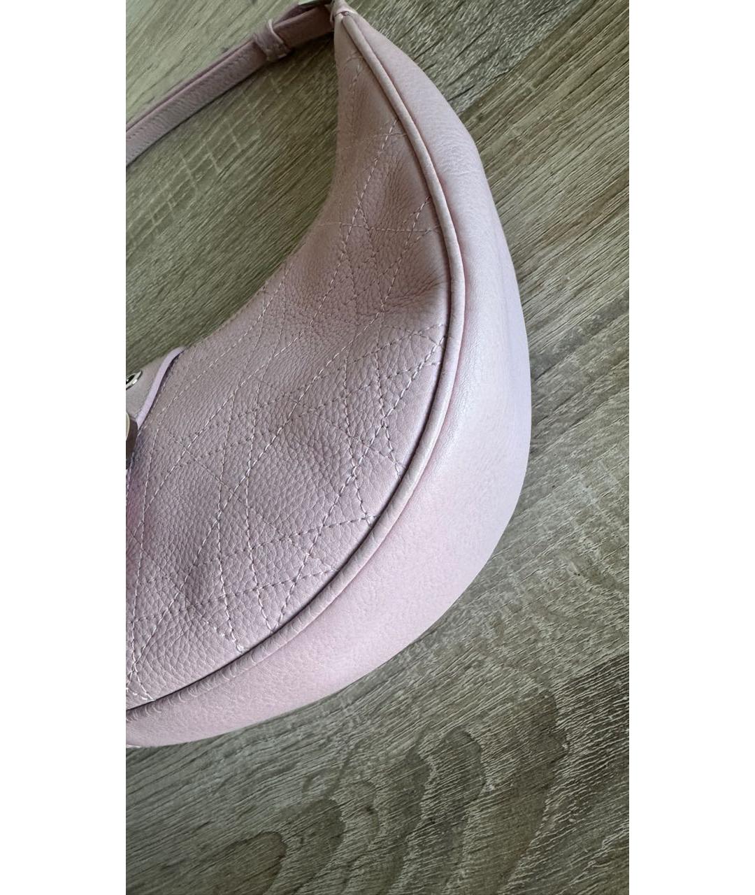 CHRISTIAN DIOR Розовая кожаная сумка через плечо, фото 3