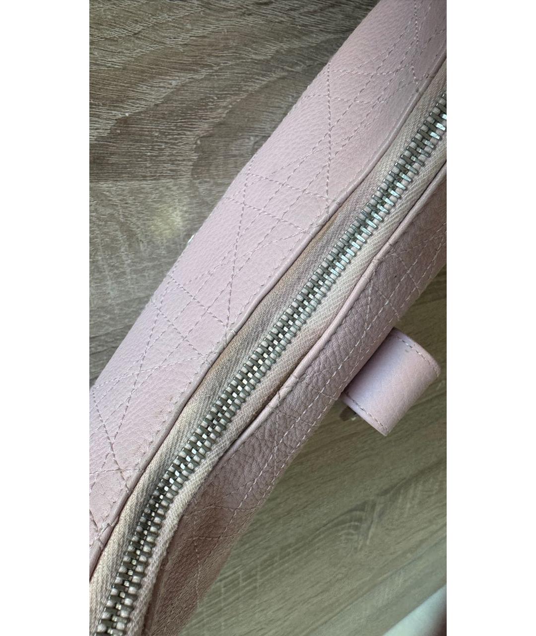 CHRISTIAN DIOR Розовая кожаная сумка через плечо, фото 7