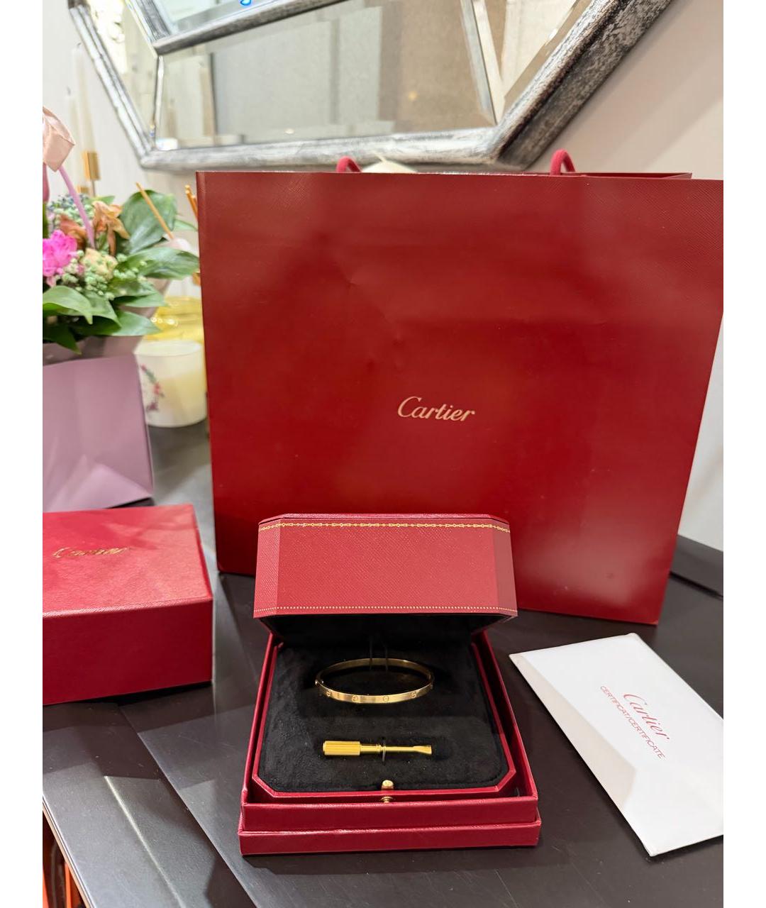 CARTIER Желтый браслет из желтого золота, фото 2