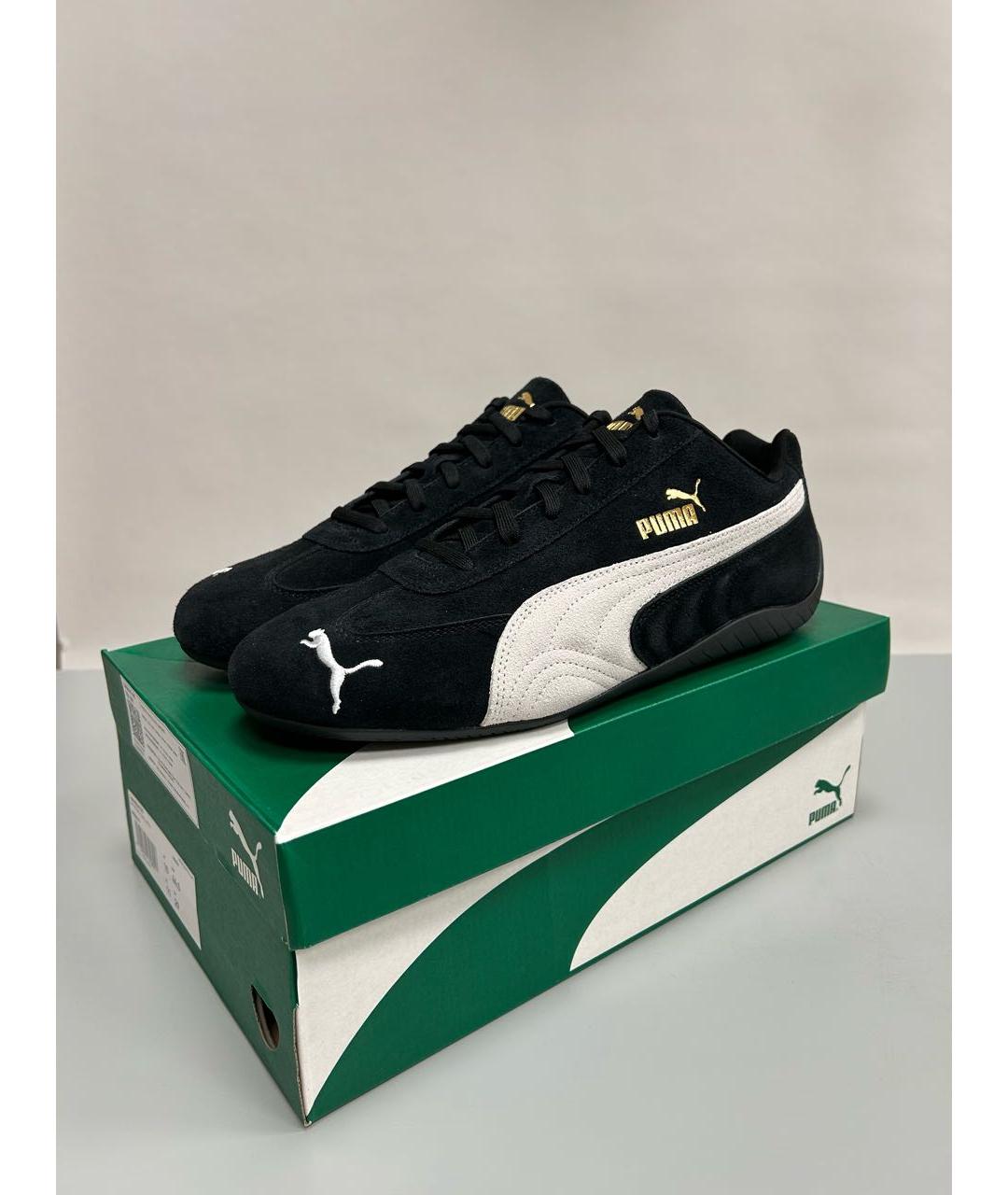 PUMA Черные замшевые низкие кроссовки / кеды, фото 2