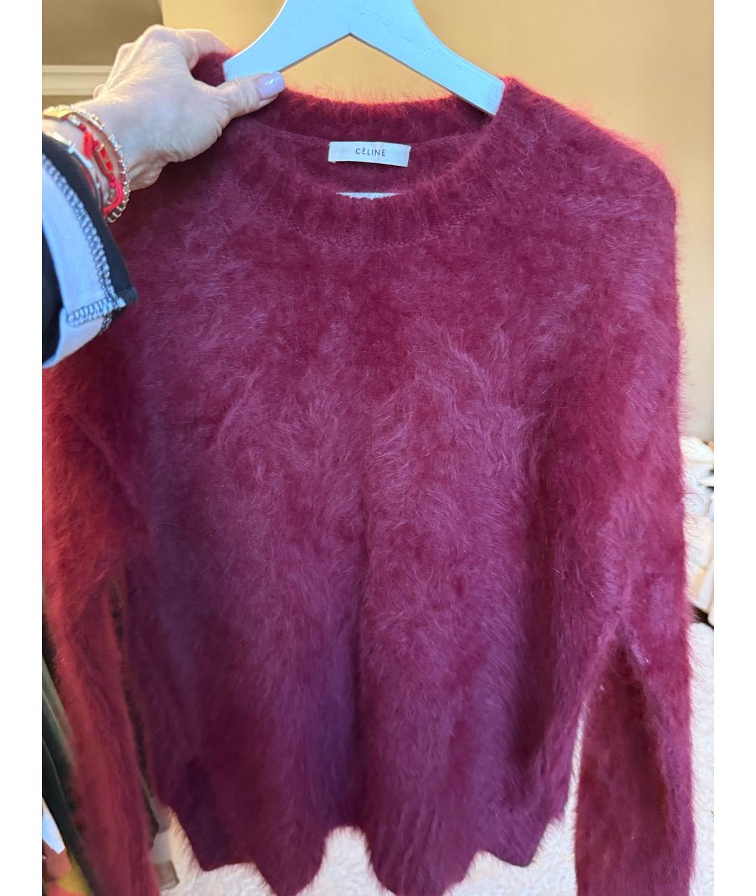 CELINE Бордовый джемпер / свитер, фото 2