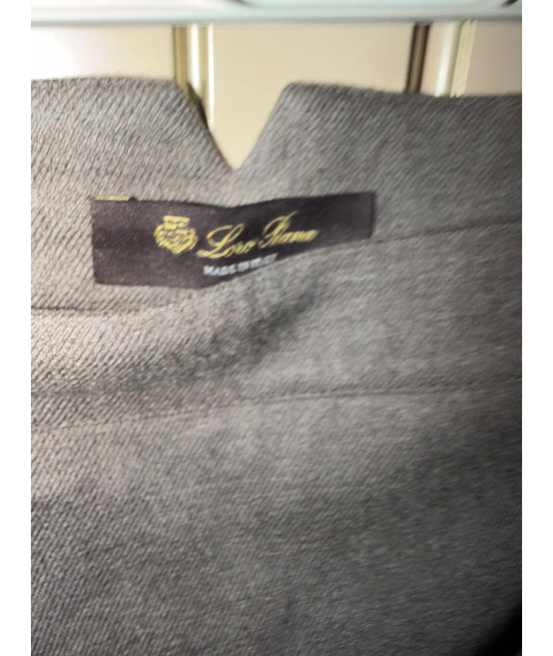 LORO PIANA Серая кашемировая юбка миди, фото 6