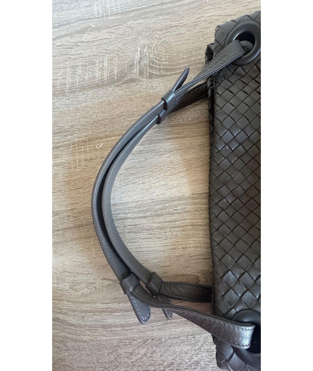 BOTTEGA VENETA Коричневая кожаная сумка тоут, фото 3