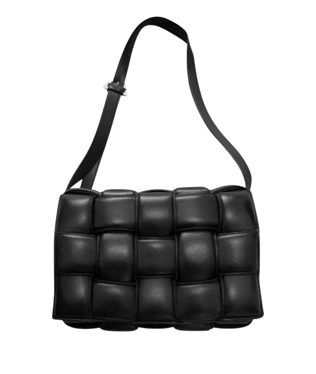 BOTTEGA VENETA Черная кожаная сумка через плечо, фото 1