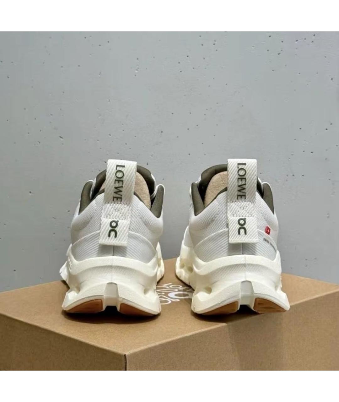 LOEWE Белые текстильные кроссовки, фото 8