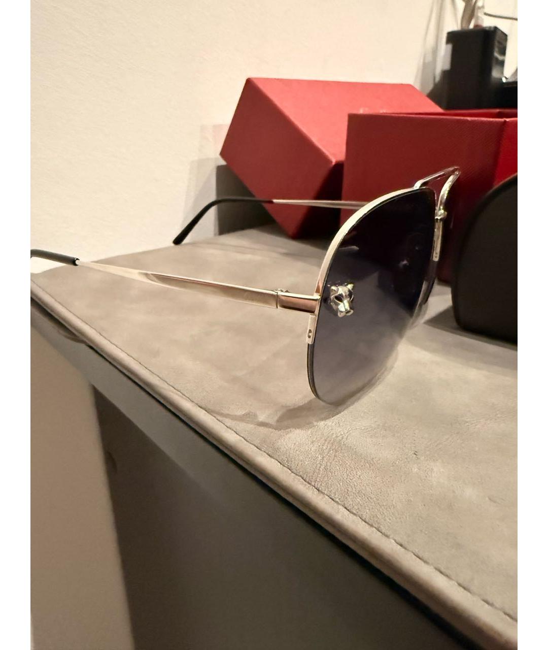 CARTIER Серебряные металлические солнцезащитные очки, фото 2