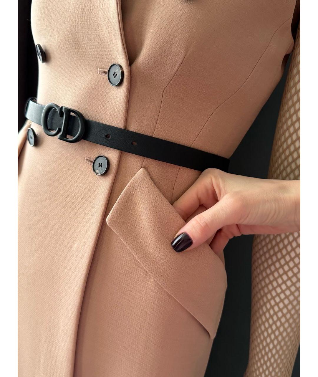 CHRISTIAN DIOR Бежевое повседневное платье, фото 3