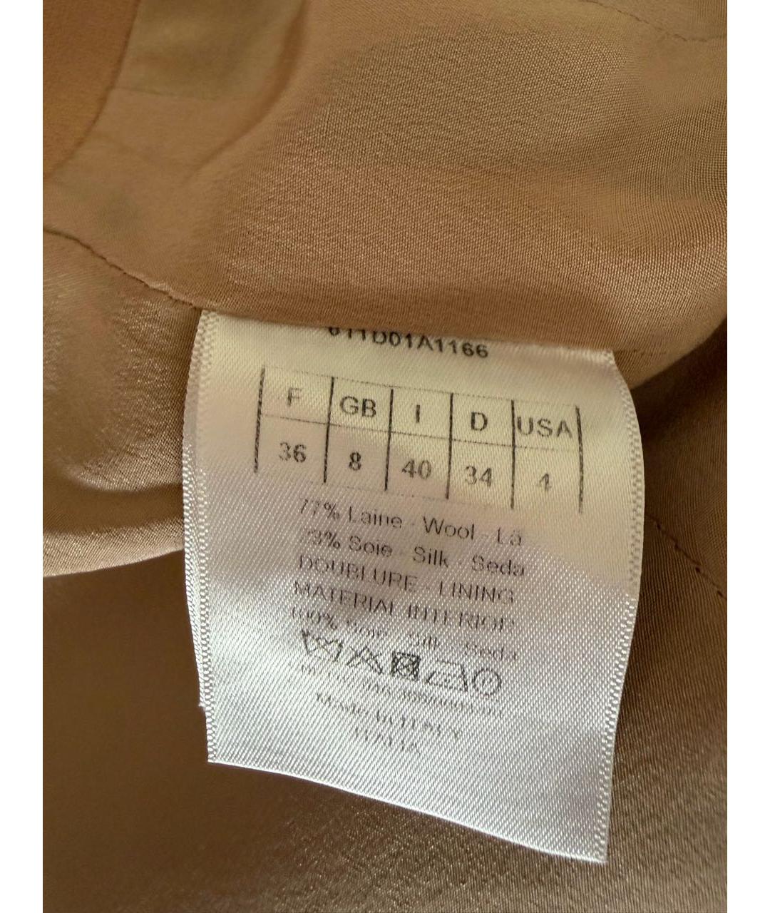 CHRISTIAN DIOR Бежевое повседневное платье, фото 7