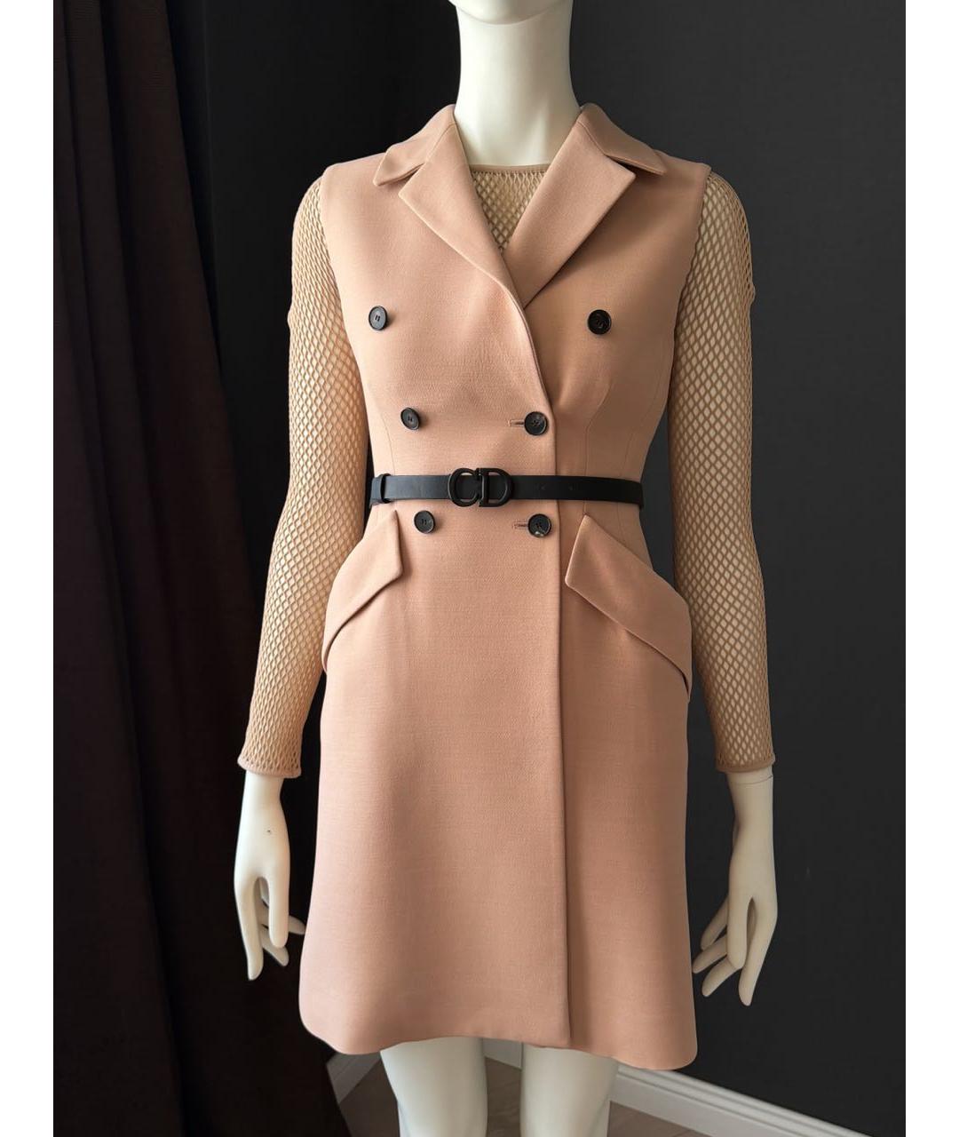 CHRISTIAN DIOR Бежевое повседневное платье, фото 2