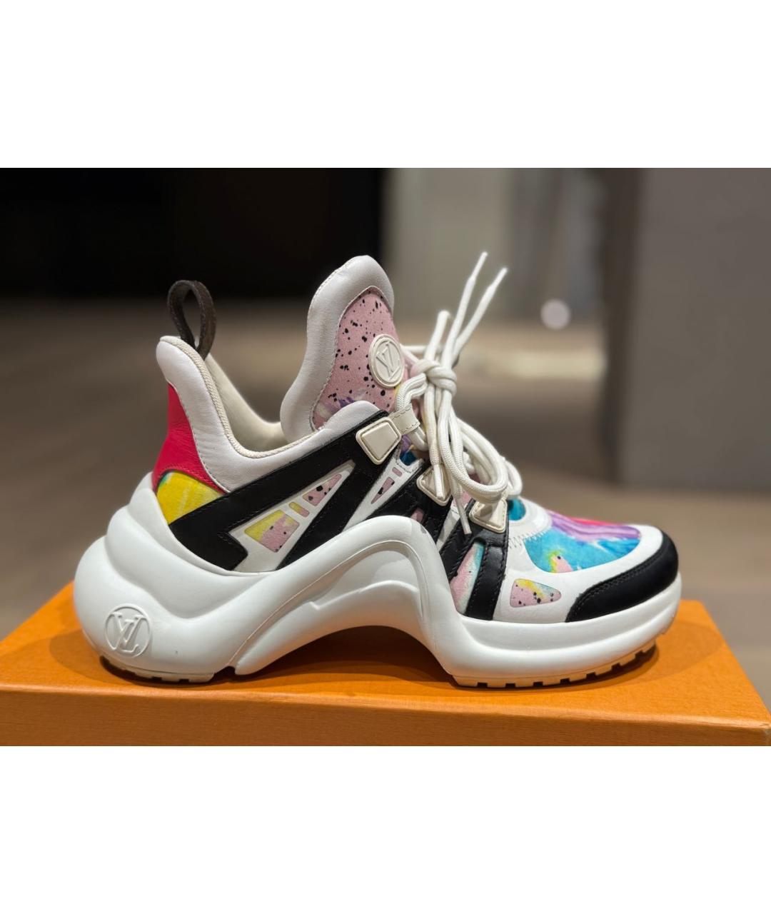 LOUIS VUITTON Мульти кожаные кроссовки, фото 6