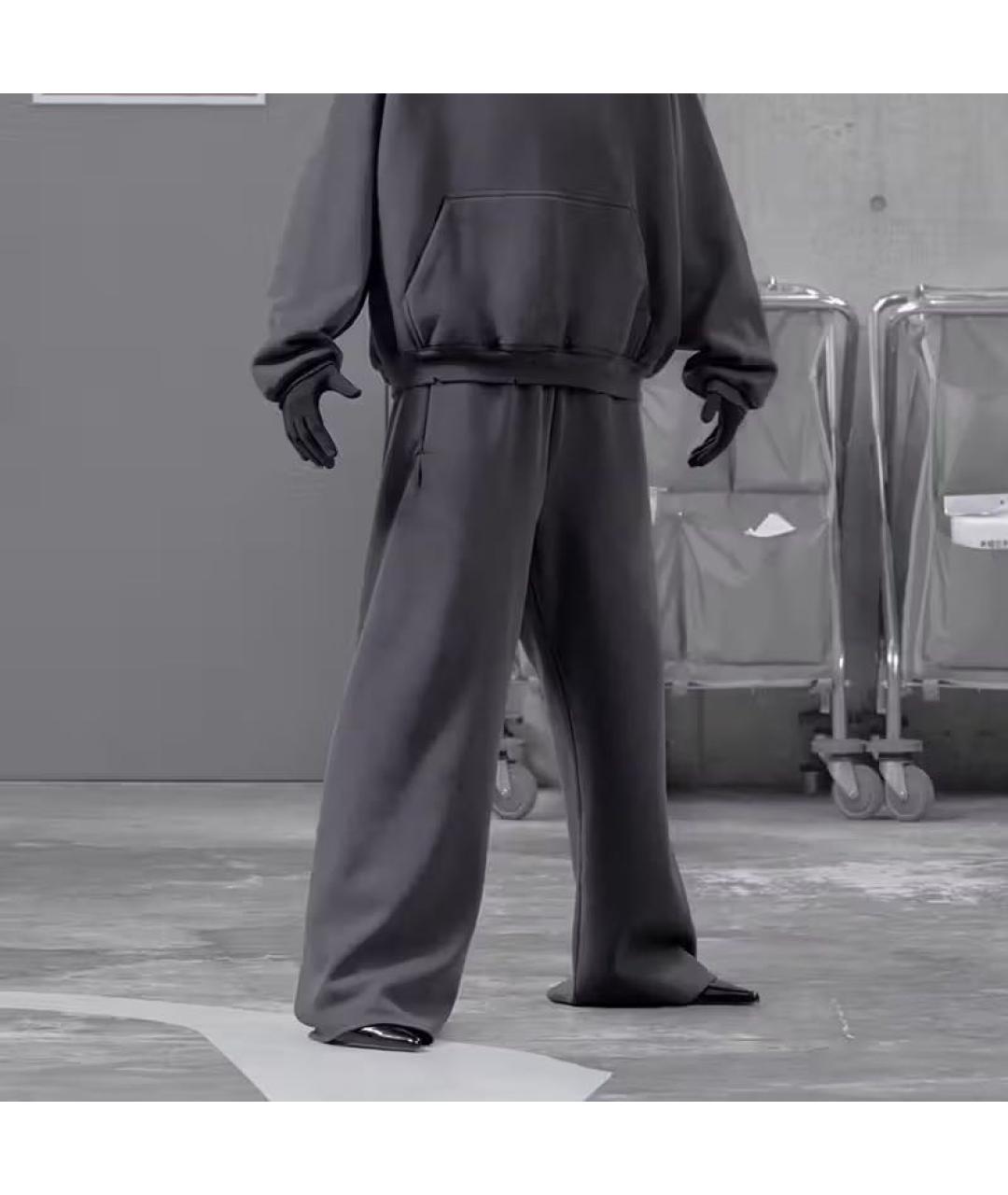 YEEZY Антрацитовые хлопковые повседневные брюки, фото 8