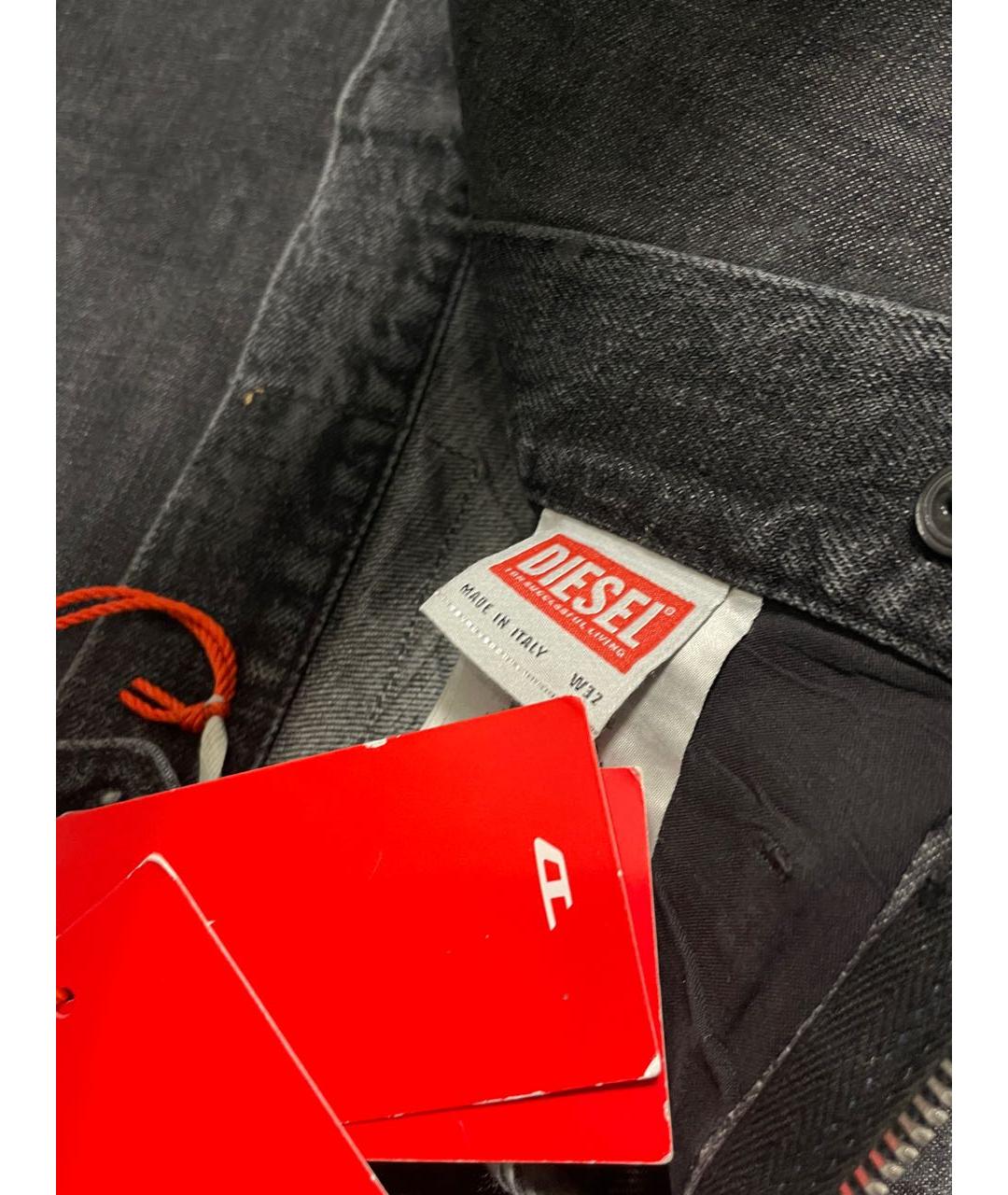 DIESEL Серые хлопковые джинсы, фото 6