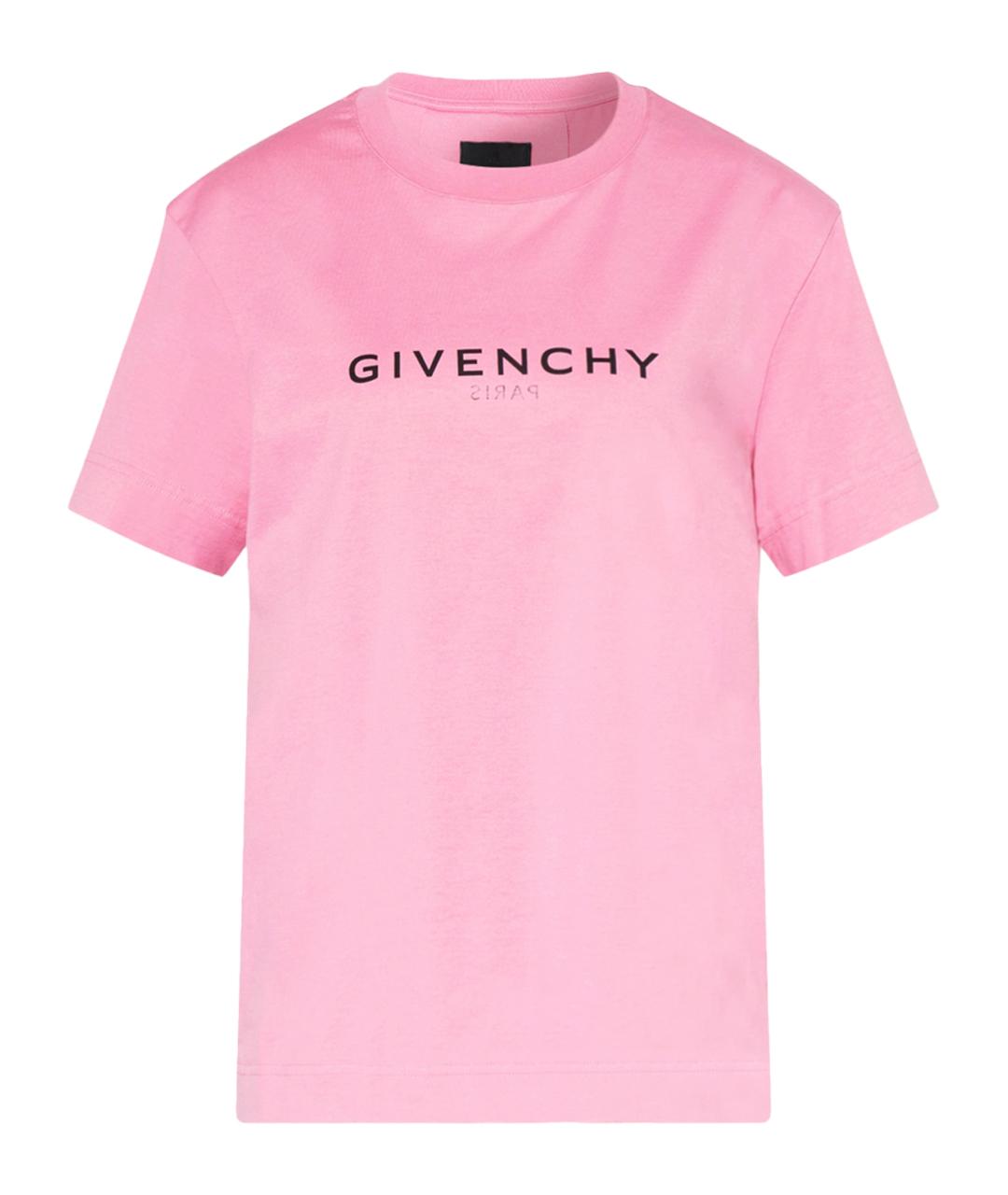 GIVENCHY Розовая хлопковая футболка, фото 1